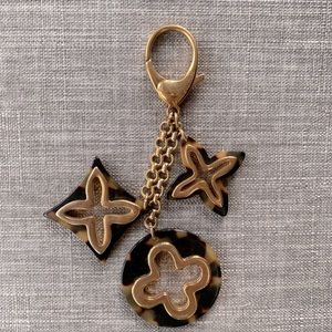 Louis Vuitton tortoiseshell keychain, gold tone